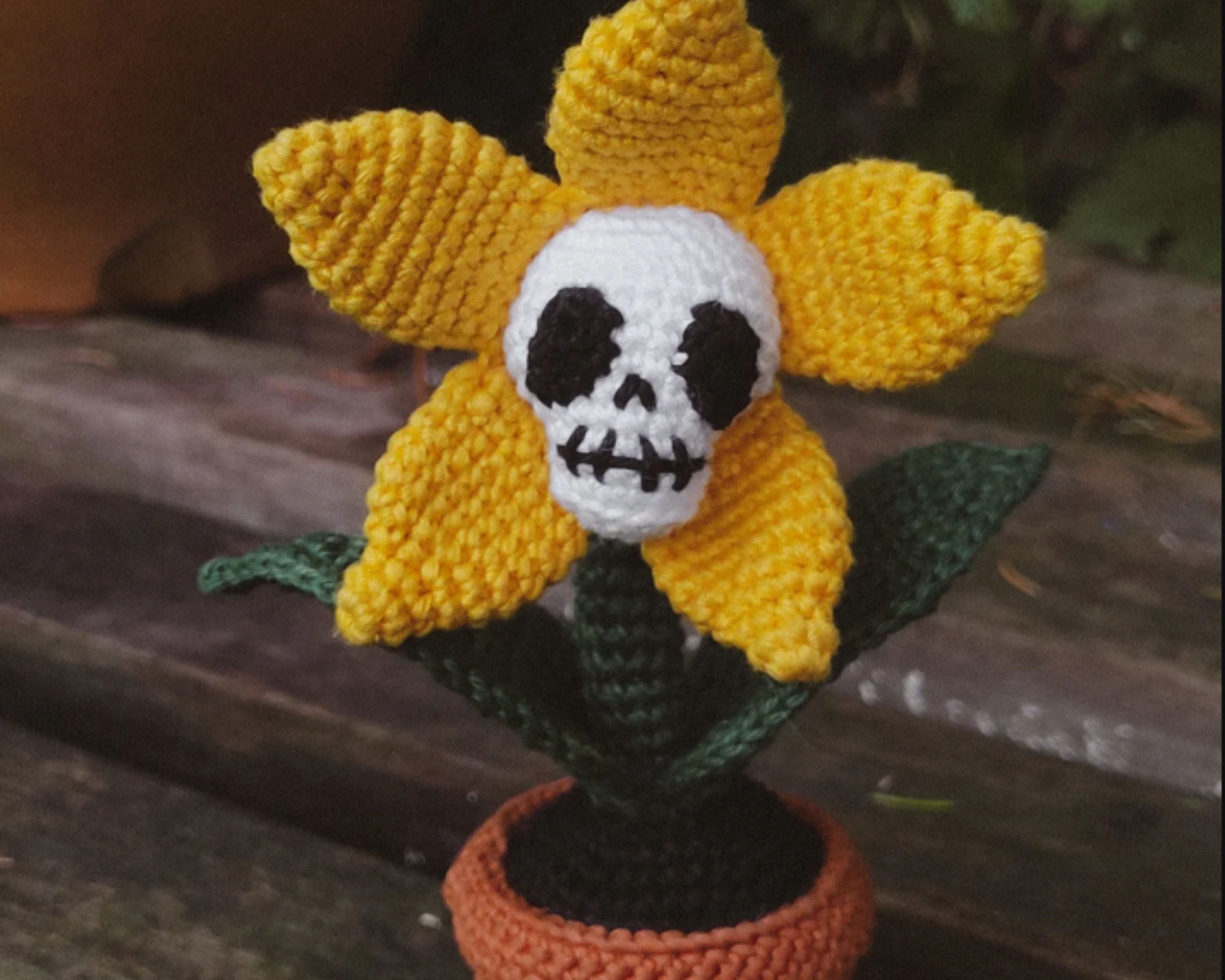 Halloween Crochet PATTERN Set 5 in 1, Halloween fake plants PDF Digital Download