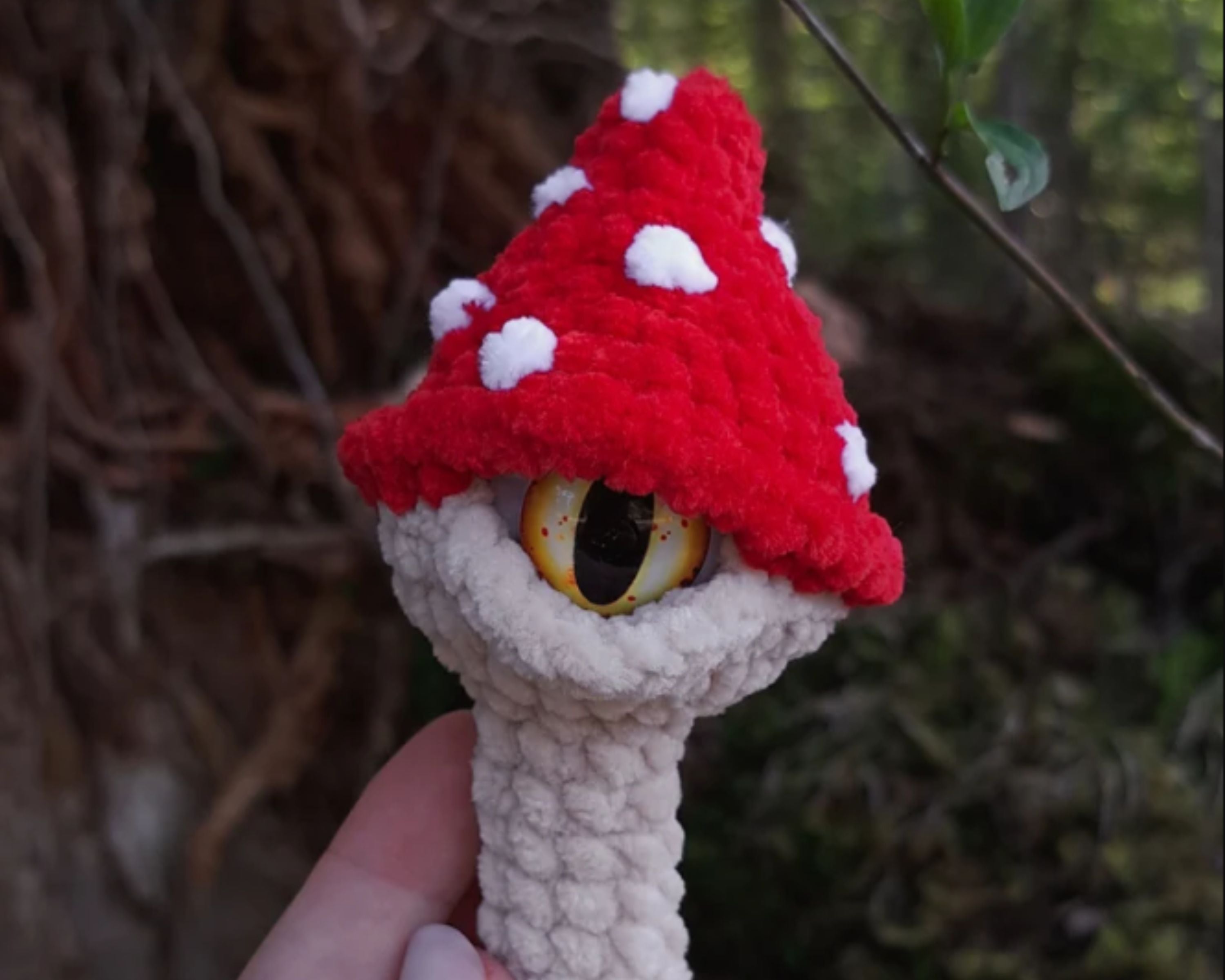 Crochet mushroom PATTERN-Halloween Spooky Keychain PDF Digital Download