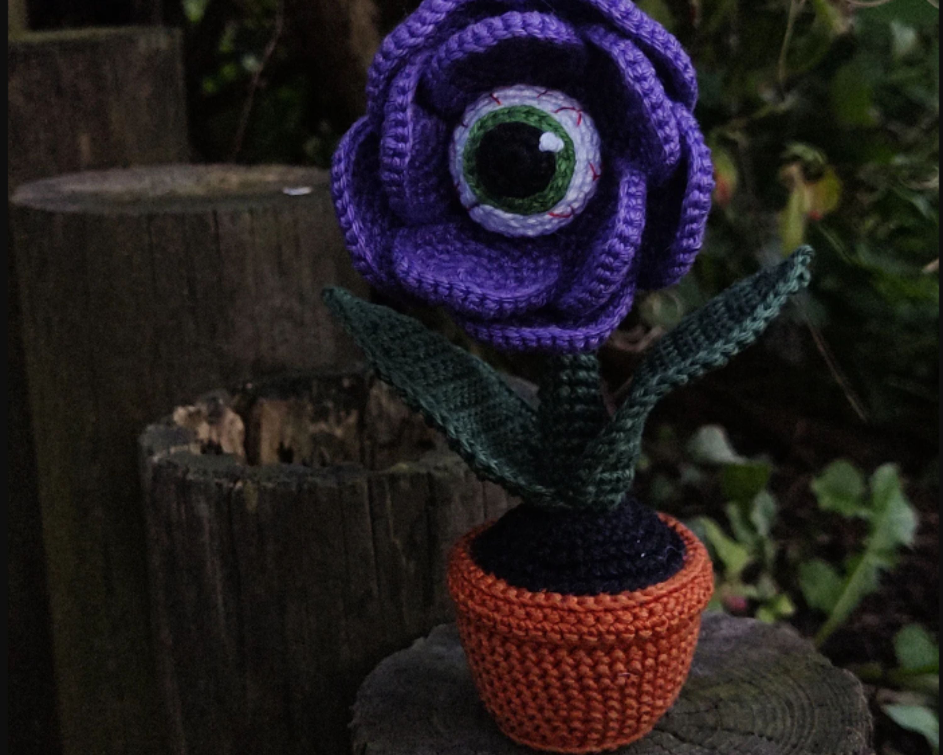 Halloween Crochet PATTERN Set 5 in 1, Halloween fake plants PDF Digital Download